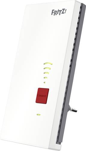 Der FRITZ!Repeater 2400 erhöht schnell und einfach die Reichweite jedes WLANs. Mit zwei Funkeinheiten in den Standards WLAN AC und WLAN N