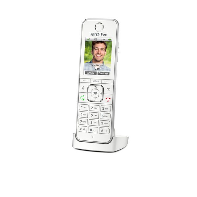 FRITZ!Schnurloses TelefonFRITZ!Fon C6 WeißKomfort-Schnurlostelefon mit intuitiver Menüführung für alle FRITZ!Box-Modelle mit DECT-BasisstationBrillante HD-TelefonieE-Mails