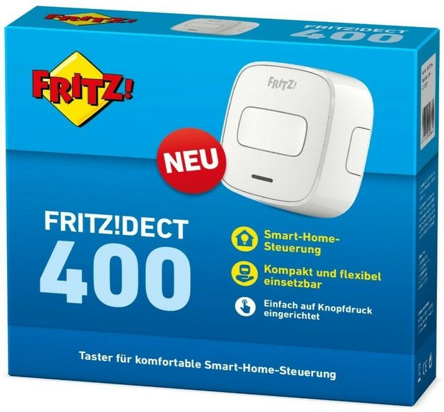 FRITZ!DECT 400 TasterKomfortabler Taster für die Smart-Home-BedienungSteuerung von FRITZ!DECT 200