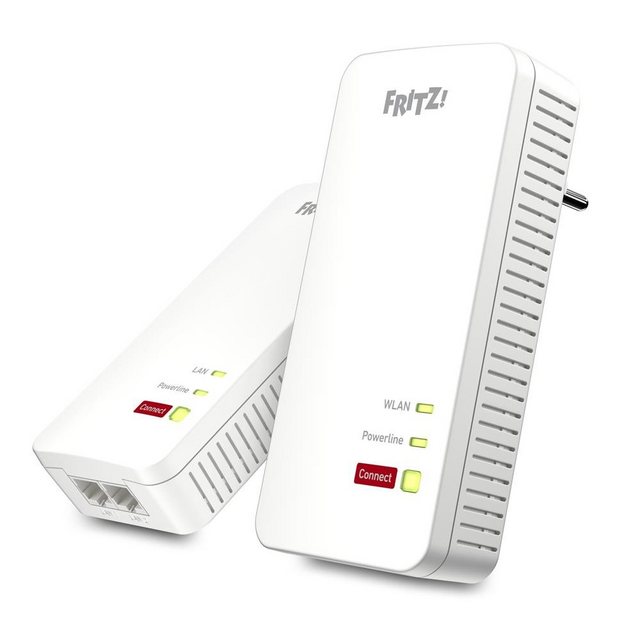 AVM FRITZ!Powerline 1240 AX WLAN Set - Gigabit-Powerline und Wi-Fi 6 energiesparend an jeder Steckdose   Das FRITZ!Powerline 1240 AX WLAN Set – bestehend aus FRITZ!Powerline 1240 AX und FRITZ!-Powerline 1210 – erweitert das Heimnetz einfach und sicher mit Gigabit-Powerline und modernem Wi-Fi 6. Der integrierte Wi-Fi-6-Access-Point verbindet per Tastendruck alle mobilen Geräte wie Smartphones