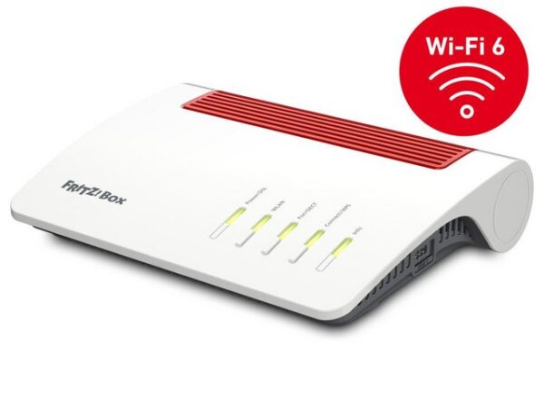 Highspeed mit Wi-Fi 6 für alle DSL-Anschlüsse Highspeed-Downloads und voller Streaming-Spaß – mit der FRITZ!Box 7590 AX hebt Ihr Heimnetz ab. Wi-Fi 6 sorgt im WLAN für Höchstgeschwindigkeit. Supervectoring für DSL bis 300 MBit/s lässt keine Wünsche offen. Vielfältige Funktionen für Ihr Heimnetz und eine vollwertige Telefonanlage mit DECT-Basis runden die Top-Ausstattung ab.  Wi-Fi 6 – das schnellste WLAN für alle Fälle Wi-Fi 6 (WLAN AX) ist der modernste und schnellste WLAN-Standard und erreicht bis zu 40 Prozent höhere Geschwindigkeiten als frühere WLAN-Generationen. Mit dem Highspeed-WLAN der FRITZ!Box 7590 AX surfen und streamen Sie auf der Überholspur. Der Clou: Auch bei vielen gleichzeitig aktiven Geräten bleiben die Datenraten hoch – für jedes einzelne Gerät. Bei heißen Multiplayer-Gefechten profitieren Sie von der geringeren Latenz bei Wi-Fi 6. Das i-Tüpfelchen sind neue Energiesparfunktionen für eine längere Akkulaufzeit Ihrer Geräte.  Natürlich unterstützt die FRITZ!Box 7590 AX bewährte Standards wie WLAN AC und N für volle Kompatibilität mit allen Geräten.  WLAN Mesh mit FRITZ! Damit Videos