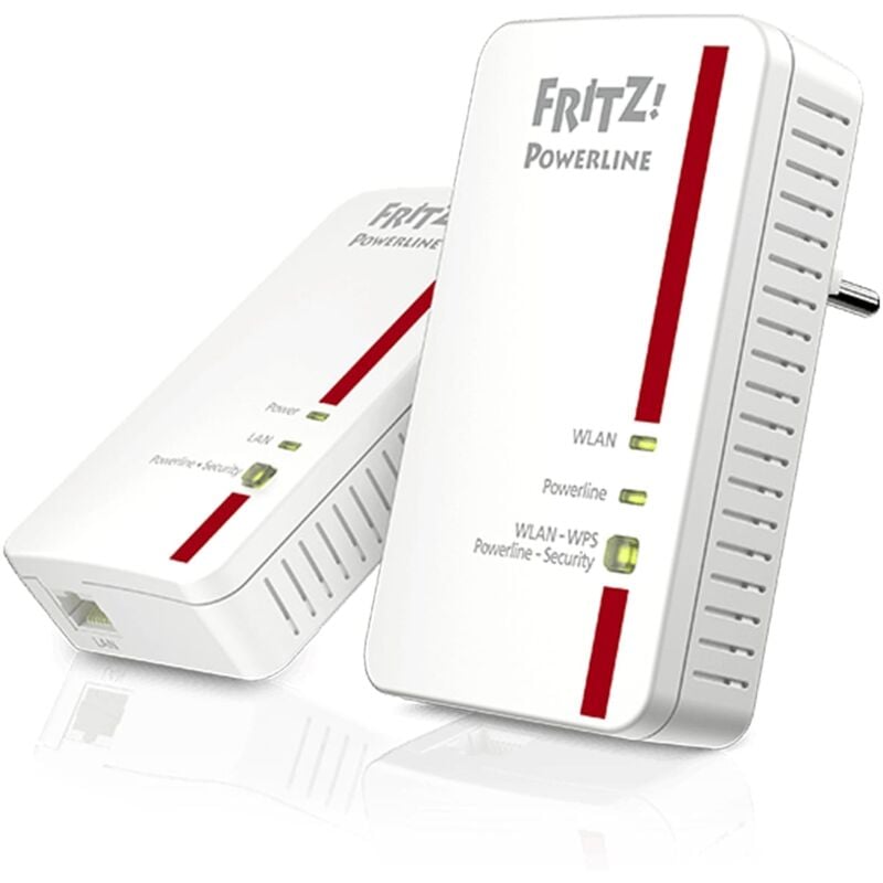 Mit FRITZ!Powerline 1240E integrieren Sie Ihre netzwerkfähigen Geräte einfach über die Steckdose in Ihr Heimnetz. Mit rasantem Gigabit-LAN erreichen Sie Geschwindigkeiten bis zu 1.200 MBit/s – und müssen keine zusätzlichen Kabel verlegen. Dank integriertem Funknetz finden auch Geräte ohne Kabelverbindung Zugang zu Ihrem Netzwerk. Features: - Erweitert das Heimnetz über die Stromleitung - Powerline mit bis zu 1.200 MBit/s