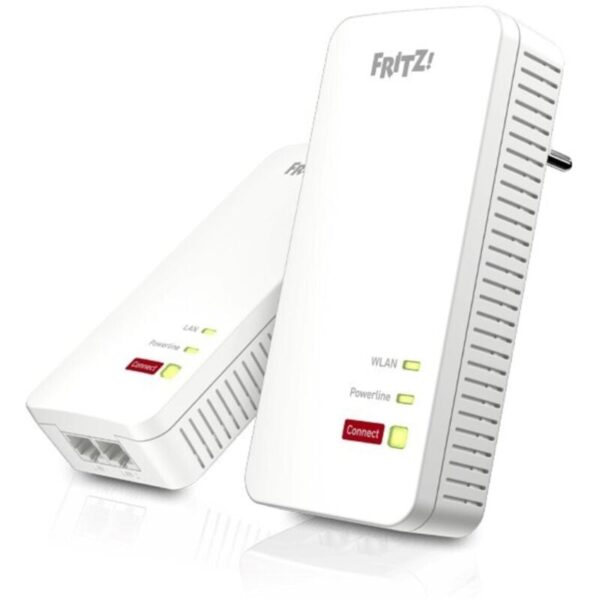 AVM Powerline Adapter FRITZ!Powerline1240A Abbildung ähnlich. Bitte achten Sie auf die technischen Daten und die EAN des Produkts. Hersteller:AVMBezeichnung:Powerline Adapter WLAN SetTyp:FRITZ!Powerline1240ABustyp:PowerlineAnzahl der 10/100/1000 Mbps RJ45-Ports:2Unterputzmontage:neinGeeignet für Wandmontage:neinGeeignet für Hutschienenmontage:neinSteckdosenadapter:ja AVM Powerline Adapter FRITZ!Powerline1240A: weitere Details Gigabit-Powerline und Wi-Fi 6 energiesparend an jeder Steckdose Das FRITZ!Powerline 1240 AX WLAN Set bestehend aus FRITZ!Powerline 1240 AX und FRITZ!-Powerline 1210 erweitert das Heimnetz einfach und sicher mit Gigabit-Powerline und modernem Wi-Fi 6. Der integrierte Wi-Fi-6 Access Point verbindet per Tastendruck alle mobilen Geräte wie Smartphones