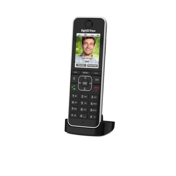 FRITZ!Schnurloses TelefonFRITZ!Fon C6 blackKomfort-Schnurlostelefon mit intuitiver Menüführung für alle FRITZ!Box-Modelle mit DECT-BasisstationBrillante HD-TelefonieE-Mails