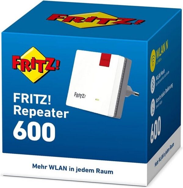 Der FRITZ!WLAN Mesh Repeater 600 – Verbesserungen auf einen Blick Erweitert kabellos Ihr WLAN: Der FRITZ!WLAN Mesh Repeater 600 erweitert Ihr WLAN schnell und mühelos