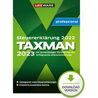 Unkompliziert und benutzerfreundlich: die LEXWARE TAXMAN professional 2023 (für das Steuerjahr 2022) Software Vollversion (Download-Link)Erstellen Sie Ihre Steuererklärung mit der LEXWARE TAXMAN professional 2023 (für das Steuerjahr 2022) Software Vollversion (Download-Link)