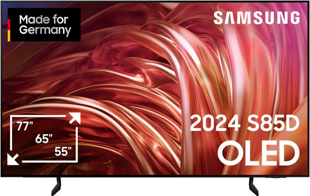 Ein Fernseher für ein Gefühl wie im Kino Der GQ65S85DAE ist ein OLED-Fernseher von Samsung. Auf dem 65 Zoll (163 cm) großen 4K Ultra HD-Bildschirm lassen sich Filme in hochauflösender Qualität ansehen. Tauche ins Filmgeschehen ein und verwandle dein Wohnzimmer dank des Sourround-Sounds in dein eigenes Cinéma. Filme streamen ist dank WLAN kein Problem. Der TV steht außerdem direkt für die Nutzung von Apps zur Verfügung inkl. Zugang zu mehr als 900 freien Kanälen