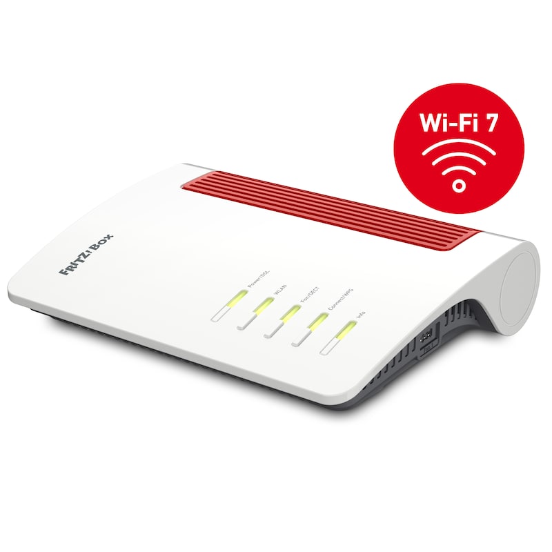 • Innovatives Wi-Fi 7: High-Speed-WLAN bis 5.760 MBit/s + 1.440 MBit/s • Unterstützt VDSL-Anschlüsse bis 300 MBit/s • Für Smart Home sind DECT ULE und Zigbee integriert • WLAN Mesh – Intelligentes WLAN-System für das Heimnetz • FRITZ!OS: Mediaserver