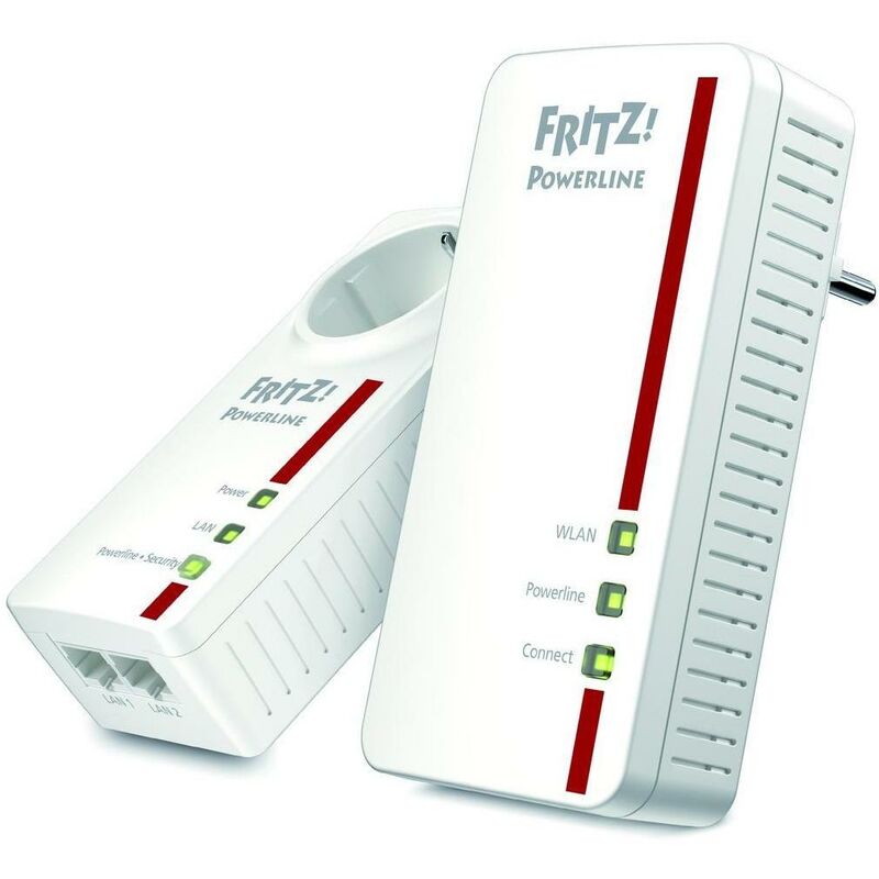 Das FRITZ!Powerline 1260E WLAN Set macht aus jeder Steckdose einen schnellen und sicheren Gigabit-Netzwerkanschluss. Mit Gigabit-Powerline von bis zu 1.200 MBit/s und neuester 2x2 MIMO-Technologie werden deutlich robustere Verbindungen