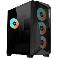 Gigabyte C301 Glass V2 - Mid tower - E-ATX - Seitenteil mit Fenster (gehärtetes Glas) - keine Spannungsversorgung (ATX) - Schwarz - USB/Audio