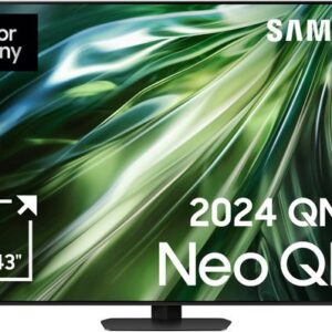 Praktischer Fernseher für ein Gefühl wie im Kino Der GQ75QN90DAT ist ein KI Neo QLED-Fernseher von Samsung. Filme lassen sich auf dem großen 75 Zoll (189 cm) 4K Ultra HD-Bildschirm in hoher Auflösung betrachten. Dein Wohnzimmer wird zum Heimkino: Dank des Sourround-Sounds tauchst du regelrecht in das Filmerlebnis ein. Dank WLAN streamst du Lieblingsserien und nutzt abwechslungsreiche Apps inkl. Zugang zu mehr als 900 freien Kanälen