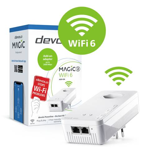 Der Magic 2 WiFi 6 revolutioniert die WLAN-Geschwindigkeit in Ihrem Zuhause! Mit 50 Prozent mehr WLAN-Power als jeder WLAN 5-PLC-Adapter erreicht er bis zu 1800 Mbit/s und stellt diese jedem Nutzer zur Verfügung. Denn dank OFDMA werden die Kanäle flexibel genutzt: Bestes WLAN für alle – beim Senden