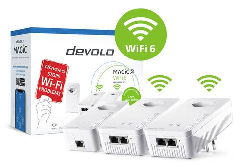 Der Magic 2 WiFi 6 revolutioniert die WLAN-Geschwindigkeit in Ihrem Zuhause! Mit 50 Prozent mehr WLAN-Power als jeder WLAN 5-PLC-Adapter erreicht er bis zu 1800 Mbit/s und stellt diese jedem Nutzer zur Verfügung. Denn dank OFDMA werden die Kanäle flexibel genutzt: Bestes WLAN für alle – beim Senden