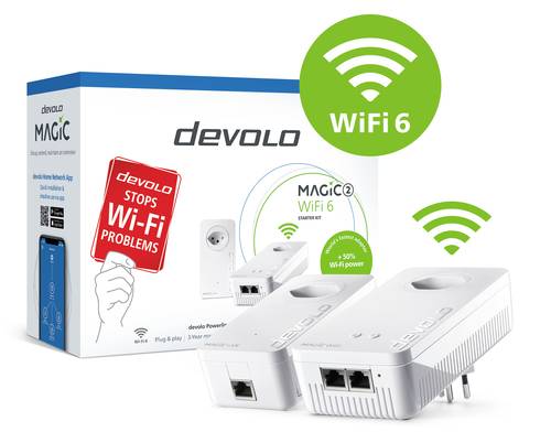 Der Magic 2 WiFi 6 revolutioniert die WLAN-Geschwindigkeit in Ihrem Zuhause! Mit 50 Prozent mehr WLAN-Power als jeder WLAN 5-PLC-Adapter erreicht er bis zu 1800 Mbit/s und stellt diese jedem Nutzer zur Verfügung. Denn dank OFDMA werden die Kanäle flexibel genutzt: Bestes WLAN für alle – beim Senden