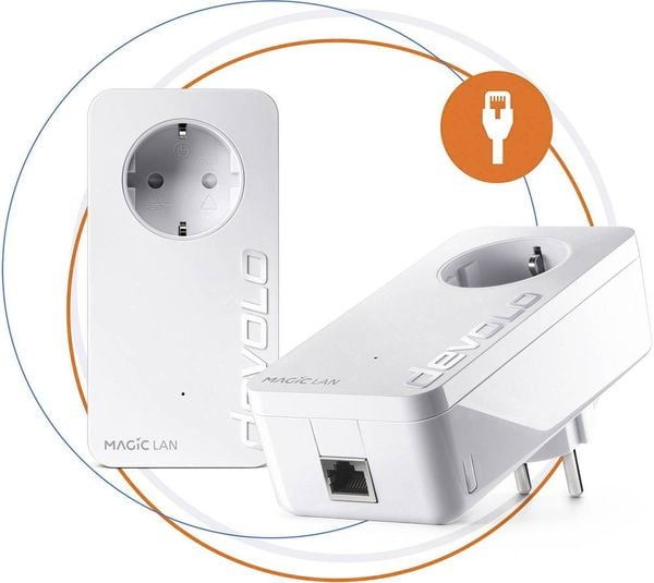 devolo Magic 2 LAN – Magisches Internet aus der Steckdose Traumhaft schnell und traumhaft flexibel – mit devolo Magic 2 LAN wird die Zukunft multimedial. Der revolutionäre Powerline-Adapter bringt Ihnen das Internet in Ultra High Speed direkt in Ihr Zuhause