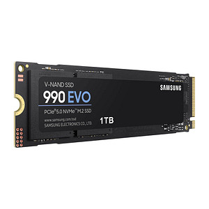 Machen Sie Ihren Rechner schneller – mit der SAMSUNG 990 EVO 1 TB internen SSD-FestplatteDie SAMSUNG 990 EVO 1 TB interne SSD-Festplatte bietet schnelle Datenübertragungsraten und sorgt damit für einen flüssigen Betrieb an Ihrem Rechner. Passt schon mal zu dem