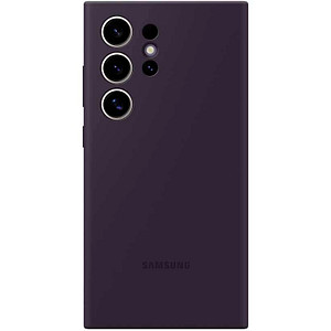 SAMSUNG Silicone Case Handy-Cover für SAMSUNG Galaxy S24 Ultra dunkelviolett – perfekt für Ihren mobilen FreundWenn Sie Ihr Gerät schonen möchten