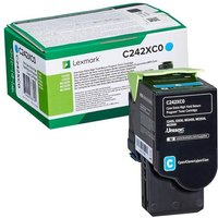 Mit dem Lexmark C242XC0 cyan Toner erhalten Sie hochwertige Ausdrucke für Ihr Druckgerät. Die Originaltonerkartusche bietet eine Druckleistung von ca. 3.500 Seiten und passt perfekt zu den Modellen C2425