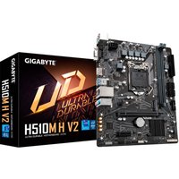 Das GIGABYTE H510M H V2 Mainboard basiert auf dem Intel®-H510-Chipsatz und unterstützt Intel®-Prozessoren für den Sockel 1200 der 10ten und 11ten Generation. Es verfügt über zwei DDR4-DIMM-Slots im Dual-Channel-Betrieb für bis zu 64 GB Arbeitsspeicher. Zur