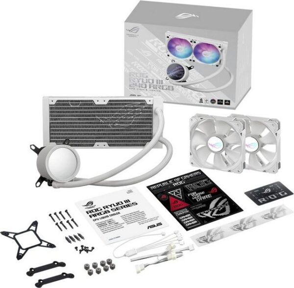 ROG Ryuo III 240 White Edition All-in-One-Flüssigkeits-CPU-Kühler mit Asetek-Pumpenlösung der 8. Generation