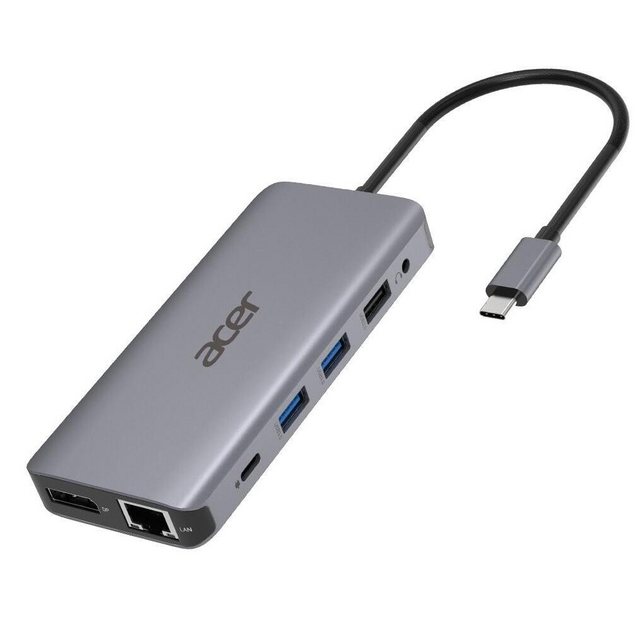 Allgemein   Hersteller   Acer   Herst. Art. Nr.  HP. DSCAB. 009   EAN   4712842945611   Hauptmerkmale   Produktbeschreibung   Acer 12-In-1 Type-C Adapter - Dockingstation - USB-C - 2 x HDMI