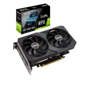 ProzessorGrafikprozessorenfamilie: NVIDIAGPU: GeForce RTX 3060Maximale Auflösung: 7680 x 4320 PixelCUDA: JaParallele Verarbeitungstechnologie: Nicht unterstütztCUDA-Kerne: 3584Prozessor-Boost-Taktfrequenz: 1837 MHzProzessor-Boost-Taktfrequenz (OC-Modus): 1867 MHzMaximale Displays pro Videokarte: 4FireStream: NeinSpeicherSeparater Grafik-Adapterspeicher: 12 GBGrafikkartenspeichertyp: GDDR6Breite der Speicherschnittstelle: 192 BitSpeicherbandbreite (max.): 15 GB/sAnschlüsse und SchnittstellenSchnittstelle: PCI Express 4.0Anzahl HDMI-Anschlüsse: 1Anzahl DisplayPort Anschlüsse: 3HDMI-Version: 2.1DisplayPorts-Version: 1.4aGewicht und AbmessungenTiefe: 200 mmHöhe: 123 mmBreite: 38 mmLeistungMin. Systemstromversogung: 650 WZusätzliche Stromanschlüsse: 1x 8-pinVerpackungsdatenBetriebsanleitung: JaVerpackungsart: BoxDesignKühlung: AktivKühltechnik: ASUS Axial-techAnzahl Lüfter: 2 LüfterAnzahl Slots: 2Beleuchtung: JaProduktfarbe: SchwarzLeistungenTV Tuner integriert: NeinDirectX-Version: 1‎2 UltimateOpenGL-Version: 4.6Dual-Link-DVI: NeinHDCP: JaNVIDIA G-SYNC: JaLogistikdatenWarentarifnummer (HS): 84733020