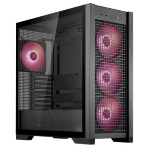    TUF Gaming GT302 ARGB Mid-Tower-ATX-GehäuseDas TUF Gaming GT302 ARGB ist ein Mid-Tower-ATX-Gehäuse mit vier 140 x 28-mm-ARGB-Lüftern für hohen Luftstrom und statischen Druck