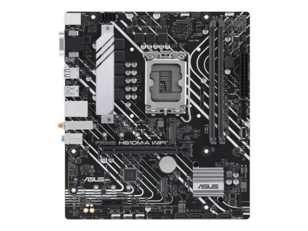 AllgemeinProdukttypMotherboard - micro ATXChipsatzIntel H610Max. Anz. Prozessoren1Kompatible Prozessoren(unterstützt 12. und 13. Generation von Intel Core / Pentium Gold / Celeron)Unterstützter RAMMax. Größe96 GBTechnologieDDR5Bustakt4800 MHz