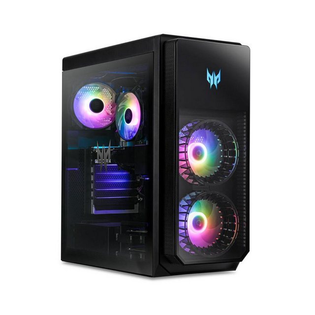 Tauchen Sie ein in die Welt des High-End-Gamings mit dem ACER Predator Orion 5000 (PO5-655) Gaming-PC. In elegantem Schwarz präsentiert