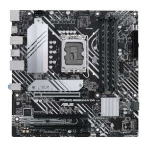 Chipsatz: Intel® B660 / Prozessorsockel: Sockel 1700 / Speicherunterstützung: 4x DDR4 / Formfaktor: Micro-ATX