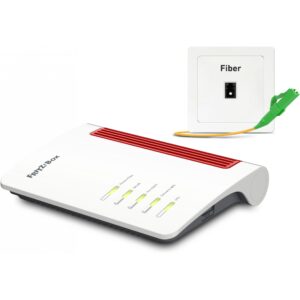 Wireless LAN FunktionenWLAN-Band: Dual-Band (2.4 GHz/5 GHz)Top WLAN-Standard: Wi-Fi 6 (802.11ax)WLAN Datentransferrate (max.): 2400 Mbit/sWLAN-Standards: 802.11a. 802.11b. 802.11g. Wi-Fi 4 (802.11n). Wi-Fi 5 (802.11ac). Wi-Fi 6 (802.11ax)NetzwerkEigenschaft: Ethernet/LANSchnittstellentyp Ethernet-LAN: Gigabit EthernetEthernet LAN Datentransferraten: 1000.2500 Mbit/sNetzstandard: IEEE 802.3bzEigenschaft: Dynamisches DNS (DDNS)Anschlüsse und SchnittstellenAnzahl Ethernet-LAN-Anschlüsse (RJ-45): 3RJ-11 ports Quantität: 1Management-FunktionenEigenschaft: MIMOSicherheitUnterstützte Sicherheitsalgorithmen: WPSEigenschaft: GastzugangProtokolleEigenschaft: DHCP-ServerEigenschaft: Universal Plug and Play (UPnP)DesignProduktfarbe: WeißProdukttyp: Tabletop-RouterLieferumfangMitgelieferte Kabel: Faser. LAN (RJ-45)AntenneAntennen-Design: InternGewicht und AbmessungenBreite: 208 mmTiefe: 150 mmHöhe: 37 mm - Netzwerk-Infrastruktur Router  - FRITZ!Box 5530 wireless router