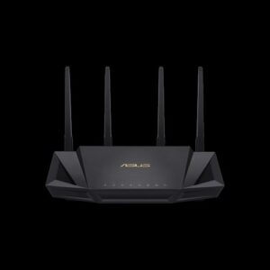 WAN-VerbindungEigenschaft: Ethernet-WANWAN-Verbindungstyp: RJ-45Wireless LAN FunktionenWLAN-Band: Dual-Band (2.4 GHz/5 GHz)Top WLAN-Standard: Wi-Fi 6 (802.11ax)WLAN Datentransferrate (max.): 2402 Mbit/sWLAN-Standards: 802.11a. 802.11b. 802.11g. Wi-Fi 4 (802.11n). Wi-Fi 5 (802.11ac). Wi-Fi 6 (802.11ax)NetzwerkEigenschaft: Ethernet/LANSchnittstellentyp Ethernet-LAN: Gigabit EthernetEthernet LAN Datentransferraten: 10.100.1000 Mbit/sVerkabelungstechnologie: 10/100/1000Base-T(X)Netzstandard: IEEE 802.11a. IEEE 802.11ac. IEEE 802.11ax. IEEE 802.11b. IEEE 802.11g. IEEE 802.11nVPN Unterstützung: IPSec Pass-ThroughPPTP Pass-ThroughL2TP Pass-ThroughPPTP serverOpenVPN serverPPTP clientL2TP clientOpenVPN clientAnschlüsse und SchnittstellenAnzahl Ethernet-LAN-Anschlüsse (RJ-45): 1Eigenschaft: USB AnschlussUSB 3.2 Gen 1 (3.1 Gen 1) Anzahl der Anschlüsse vom Typ A: 1Management-FunktionenEigenschaft: Web-basiertes ManagementEigenschaft: Reset-KnopfEigenschaft: WPS Sicherheit per TastendruckSicherheitUnterstützte Sicherheitsalgorithmen: WPA-PSK. WPA2-Enterprise. WPA2-PSK. WPA3. WPSEigenschaft: FirewallFirewall: SPI intrusion detection. DoS protectionProtokolleManagement-Protokolle: UPnP. IGMP v1/v2/v3. DNS Proxy. DHCP. NTP Client. DDNS. Port Trigger. Port Forwarding. DMZ. System Event LogDesignLED-Anzeigen: LAN. Leistung. WANEigenschaft: Ein-/AusschalterLieferumfangMitgelieferte Kabel: ACEigenschaft: AC-NetzadapterAntenneAntennen-Design: ExternAnzahl der Antennen: 4Eigenschaft: Entfernbare AntennenMerkmaleEigenschaft: Eingebauter ProzessorProzessortaktfrequenz: 1500 MHzSpeicherkapazität: 512 MBFlash-Speicher: 256 MBEnergieEnergiequelle: AC. GleichstromAC Eingangsspannung: 110 - 240 VAC Eingangsfrequenz: 50 - 60 HzAusgangsspannung: 19 VAusgangsstrom: 1.75 ASystemanforderungUnterstützt Windows-Betriebssysteme: Windows 10. Windows 7. Windows 8Unterstützt Mac-Betriebssysteme: Mac OS X 10.6 Snow Leopard. Mac OS X 10.7 Lion. Mac OS X 10.8 Mountain LionGewicht und AbmessungenBreite: 154 mmTiefe: 224 mmHöhe: 160 mmGewicht: 538 gLogistikdatenWarentarifnummer (HS): 85176990Sonstige FunktionenFrequenzbereich: 2.4 - 5 GHzEigenschaft: Verschlüsselung der Übertragung: Ja - Netzwerk-Infrastruktur Router  - ASUS RT-AX58U wireless router