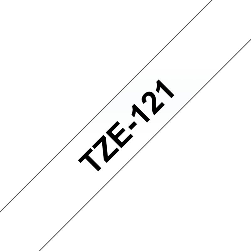 • Brother TZe-121 Schriftband 9mm x 8m • Bandfarbe transparent