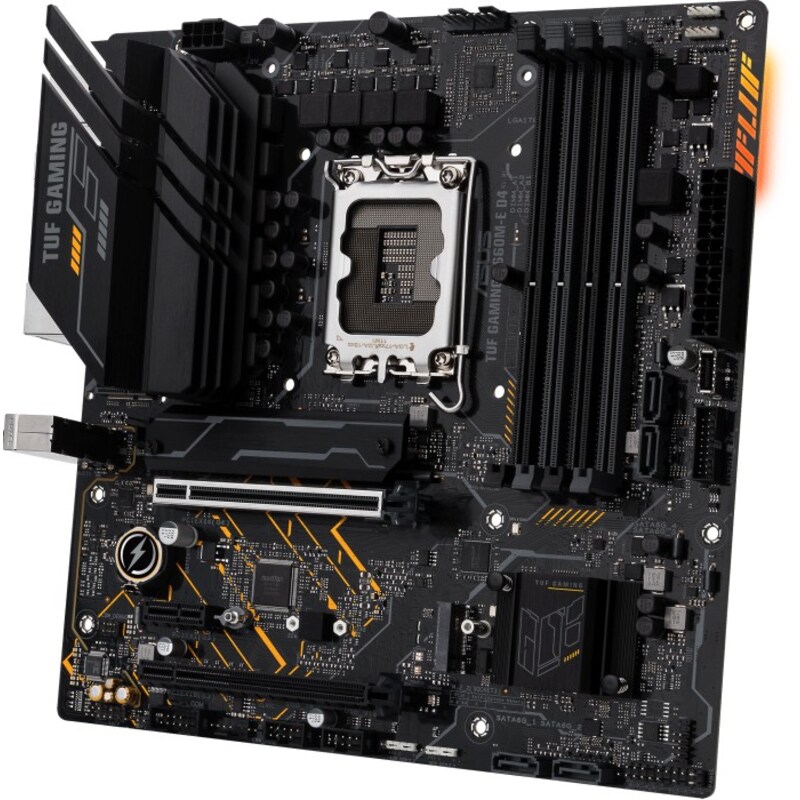 • mATX Mainboard mit Sockel Intel 1700 für Intel Core 12. Generation-CPU • Intel B660-Chipsatz