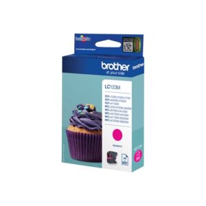 • Brother LC123M Tintenpatrone • Farbe: Magenta • Reichweite: ca. 600 Seiten • Kompatibel zu: DCP-J552DW