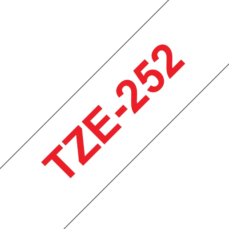 • Brother TZe-252 Schriftband 24mm x 8m • Bandfarbe weiss