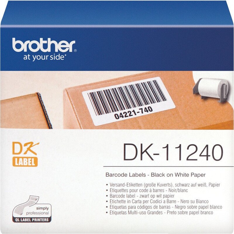 • Brother DK-11240 Einzeletikettenrolle • mit schwarzer Schrift • Kompatibilität: QL-1050