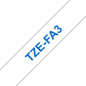 • Brother TZe-FA3 Textil-Aufbügelband 12mm x 3m • Bandfarbe weiss