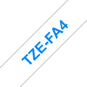 • Brother TZe-FA4 Textil-Aufbügelband 18mm x 3m • Bandfarbe weiss