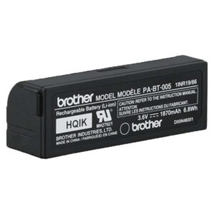 • Brother PA-BT-005 Ersatzakku • 1.870 mAh Kapazität • Kompatibel zu Etikettendrucker P-touch CUBE Plus P710BT