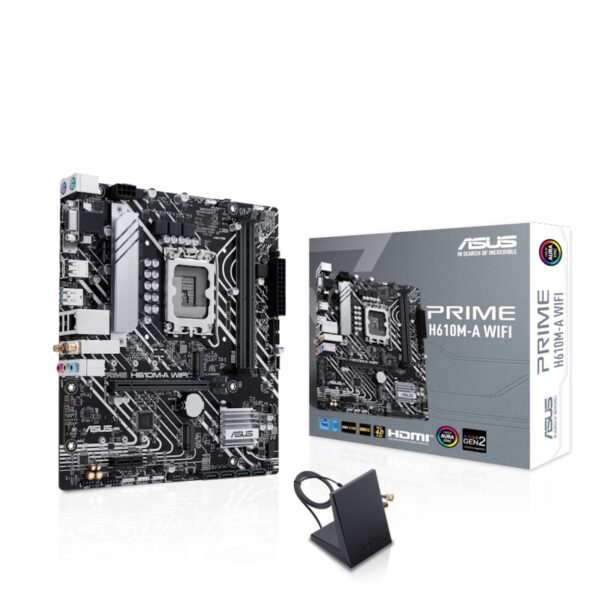 • mATX Mainboard mit Sockel Intel 1700 für Intel Core 13. Generation-CPU • Intel H610-Chipsatz