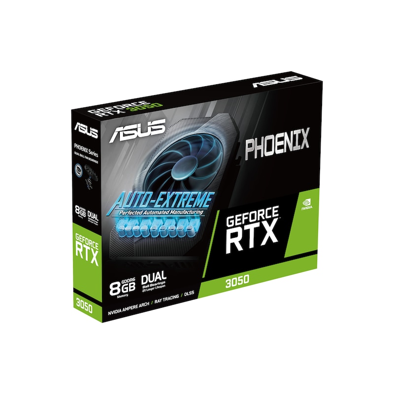 • NVIDIA GeForce RTX 3050 - Ampere Architektur • 8 GB GDDR6-RAM ( Speicherinterface) • Core/Memorytakt: 1777 (Boost: 1807) MHz • 1x HDMI