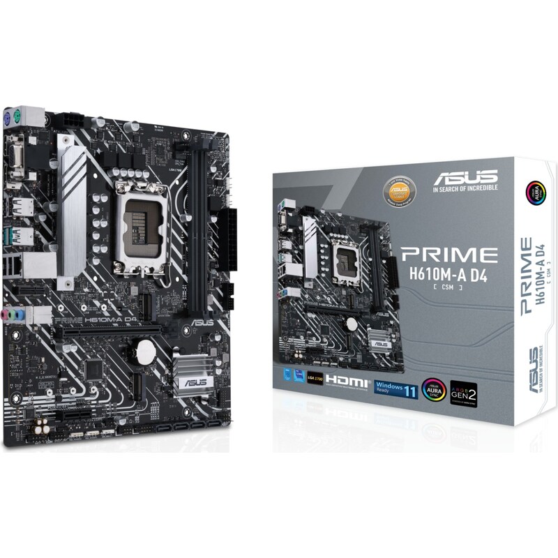 • mATX Mainboard mit Sockel Intel 1700 für Intel Core 12. Generation-CPU • Intel H610-Chipsatz