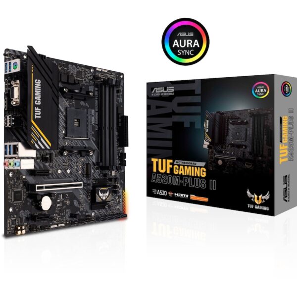 • mATX Mainboard mit Sockel AMD AM4 für AMD RYZEN 5000 Serie-CPU • AMD A520-Chipsatz • 128 GB max. RAM