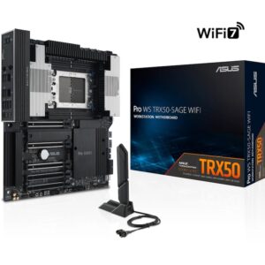 • E-ATX Mainboard mit Sockel SP6 (sTR5) für Ryzen Threadripper PRO 7000 • AMD TRX50-Chipsatz