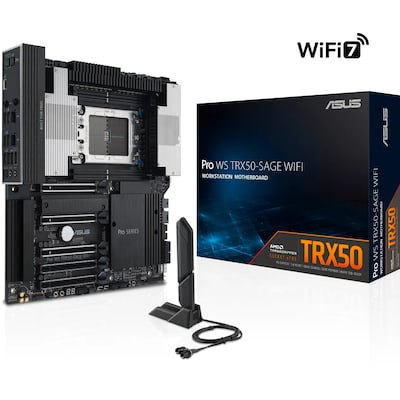 • E-ATX Mainboard mit Sockel SP6 (sTR5) für Ryzen Threadripper PRO 7000 • AMD TRX50-Chipsatz