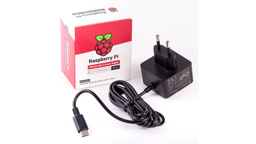 Das offizielle und genau passende USB-C-Netzteil für Ihren Raspberry Pi 4!