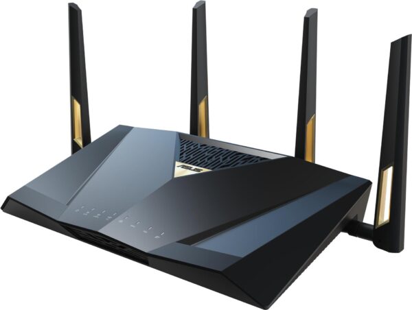 ASUS RT-BE88U - Wireless Router - 9-Port-Switch - 1GbE, 2.5GbE - WAN-Ports: 3 - Wi-Fi 7 - Dual-Band (90IG08V0-MO3N0V)