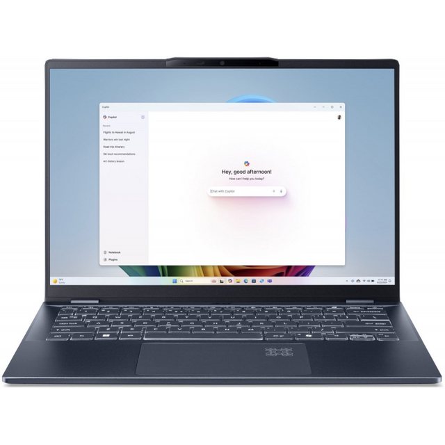 Entdecken Sie das Acer Swift 14 AI (SF14-51-719M) Notebook in stilvollem Steam Blue. Mit einem leistungsstarken ARM-Prozessor und einem 14 Zoll Full HD Display ist dieses Gerät perfekt für Multitasking geeignet. Das elegante Design vereint Funktionalität mit Ästhetik und macht es zu einem idealen Begleiter für unterwegs. Zusätzlich überzeugt das Acer Swift 14 durch Energieeffizienz und kompakte Maße