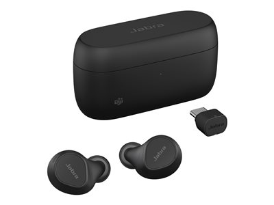 JABRA Evolve2 Buds MS True wireless earphones with mic in-ear Bluetooth active noise cancelling USB-C via BT adapter black MS Te - Eingabe / Ausgabe Kopfhörer & Headsets  - JABRA Evolve2 Buds MS wireless earphones